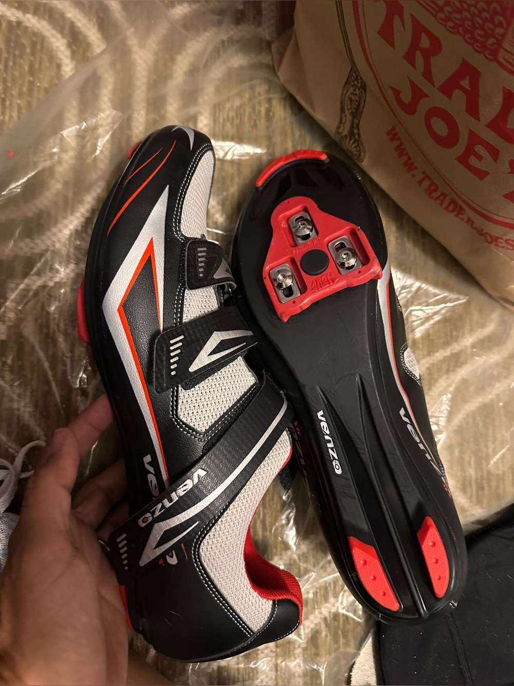 Venzo Bicycle Men's Road Cycling Riding Shoes - 3 Straps